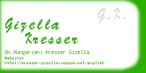 gizella kresser business card